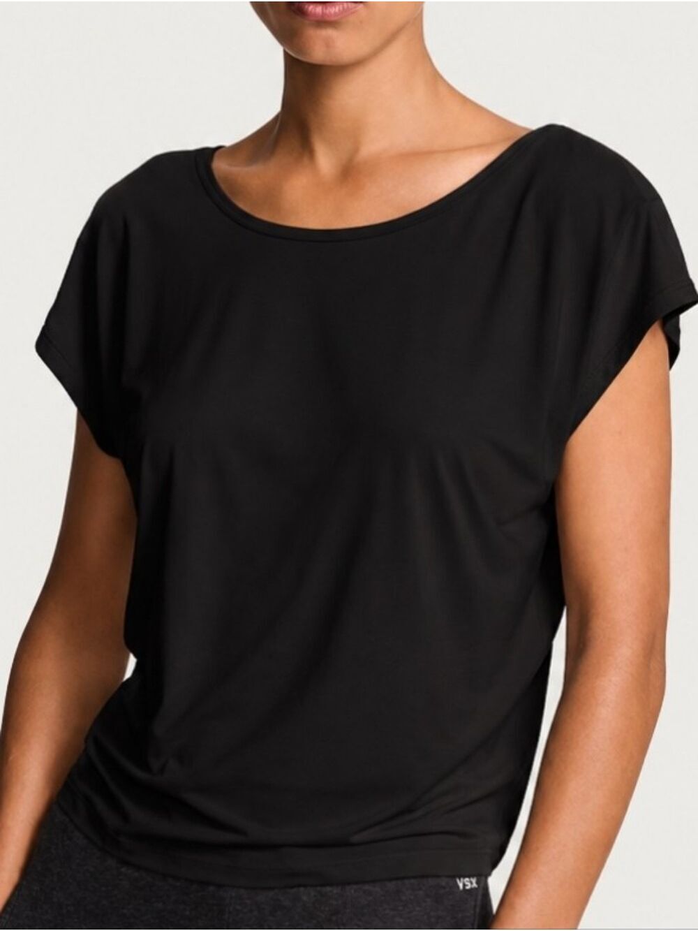 VSX Drapey Knit Long-Sleeve Open-Back Tee Sz Small NWT